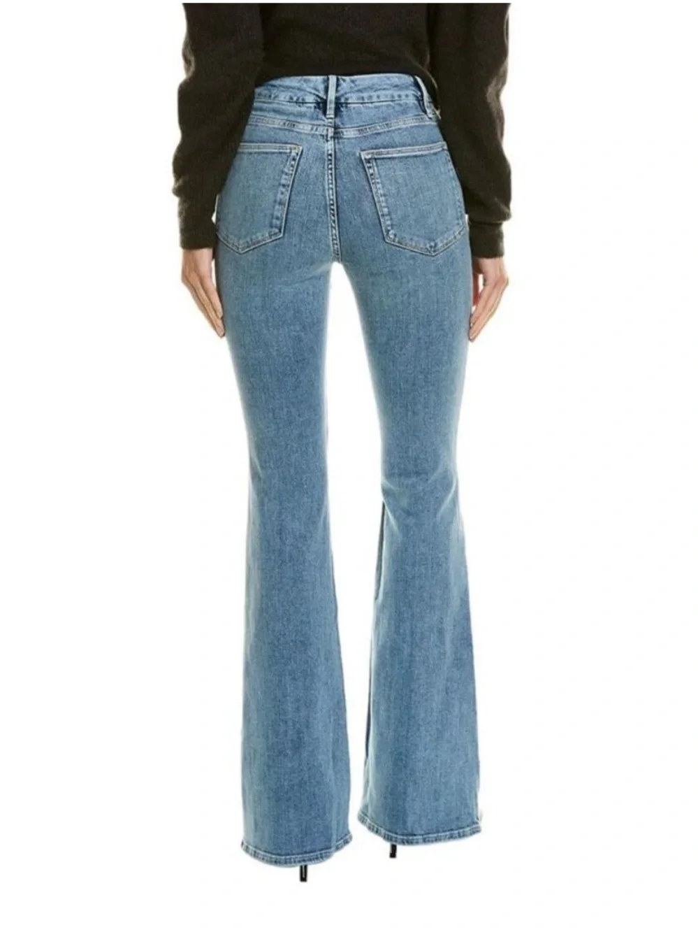 NWT FRAME Le Super High Flare Mid Wash High Rise Jeans
